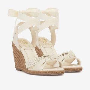 Vince Camuto ankle wrap wedge sandal